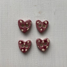 Load image into Gallery viewer, Single Tiny Heart Button 13mm