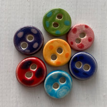 Load image into Gallery viewer, Single Tiny Round Ceramic Buttons 13mm