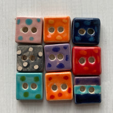 Load image into Gallery viewer, Single Tiny Square Buttons 13mm