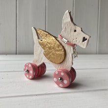 Load image into Gallery viewer, Winged Westie "Woof on Wheels"