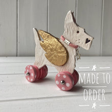 Load image into Gallery viewer, Winged Westie "Woof on Wheels"