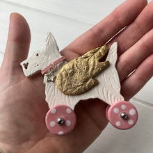 Load image into Gallery viewer, Winged Westie "Woof on Wheels"