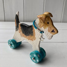 Load image into Gallery viewer, Wire Fox Terrier "Woof on Wheels"