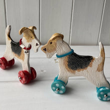 Load image into Gallery viewer, Wire Fox Terrier "Woof on Wheels"