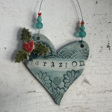 Load image into Gallery viewer, Marazion Festive Heart Decoration
