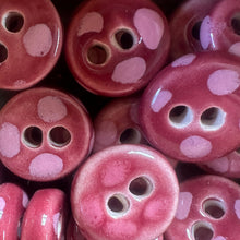Load image into Gallery viewer, Close-up of pink buttons with pale pink polka dots
