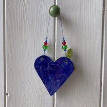Load image into Gallery viewer, Festive Whippet Heart Decorations - Made to Order
