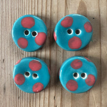 Load image into Gallery viewer, Single Small Spotty Dotty Round Buttons 22mm
