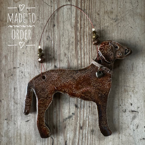 Liver Curly Coated Retriever Decoration