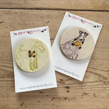 Load image into Gallery viewer, Terrier Ceramic Dog Buttons 4.5cm
