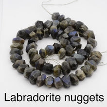 Load image into Gallery viewer, Labradorite nugget strand of beads
