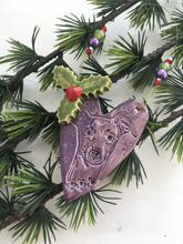 Load image into Gallery viewer, Festive Whippet Heart Decorations - Made to Order
