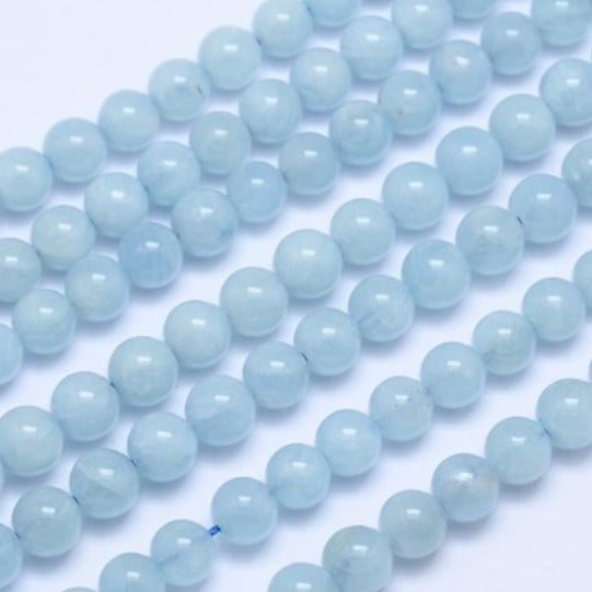 Aquamarine 8mm Grade A beads
