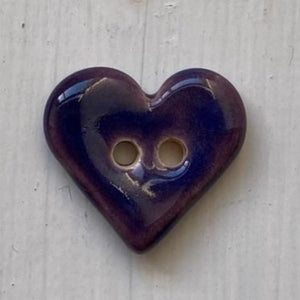 Single Small Spotty Heart Buttons 22mm