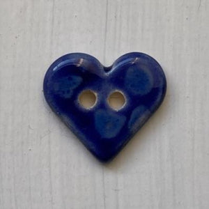 Single Small Spotty Heart Buttons 22mm