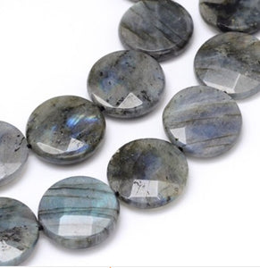 Labradorite Faceted Discs