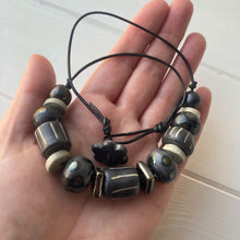 Load image into Gallery viewer, Charcoal Chunky Beaded Necklace
