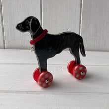 Load image into Gallery viewer, Black Curly Retriever &quot;Woof on Wheels&quot;
