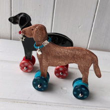 Load image into Gallery viewer, Black Curly Retriever &quot;Woof on Wheels&quot;
