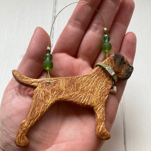 Border Terrier Ceramic Decoration