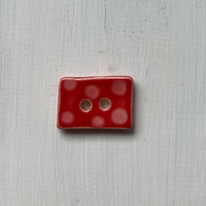 Red & White Polka Dot 3cm Buttons