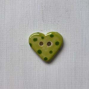 Lime & Clover Polka Dot 3cm Buttons