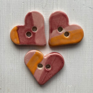 Love Heart 3cm Buttons