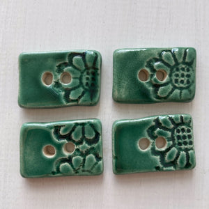 Floral Oblong 3cm Buttons