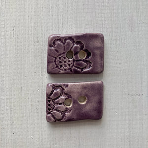 Floral Oblong 3cm Buttons