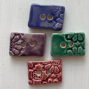 Floral Oblong 3cm Buttons