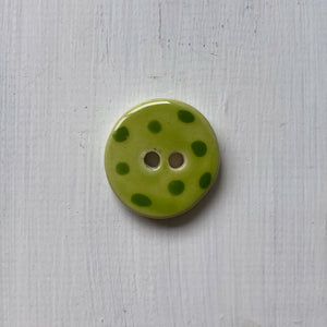 Lime & Clover Polka Dot 3cm Buttons