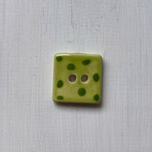 Load image into Gallery viewer, Lime &amp; Clover Polka Dot 3cm Buttons
