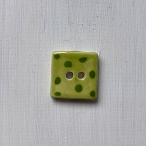 Lime & Clover Polka Dot 3cm Buttons