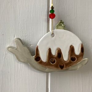 Cute Christmas Pudding Snail