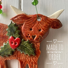 Load image into Gallery viewer, Festive Coo - Highland Cow
