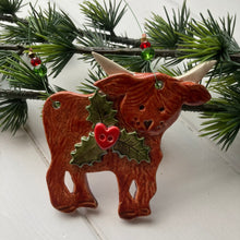 Load image into Gallery viewer, Festive Coo - Highland Cow
