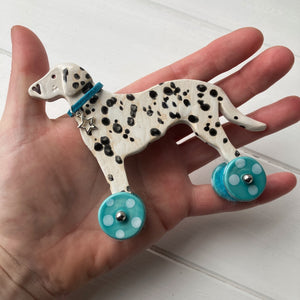 Dalmatian "Woof on Wheels"