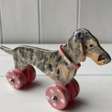 Load image into Gallery viewer, Dapple Dachshund &quot;Woof on Wheels&quot;
