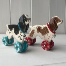 Load image into Gallery viewer, Spaniel Woof on Wheels (docked tail)
