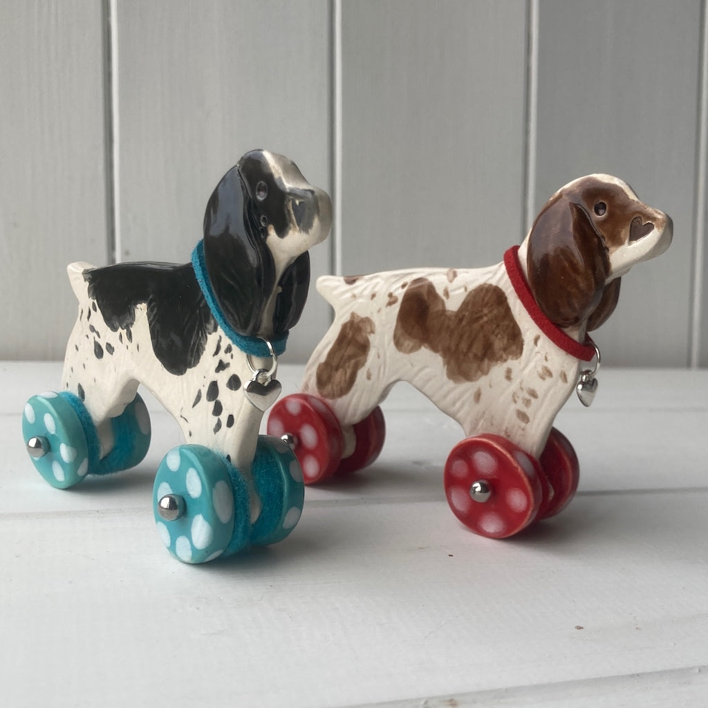 Spaniel Woof on Wheels (docked tail)