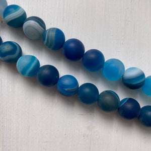 Agate Dyed & Frosted 10mm rounds