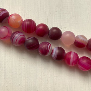 Agate Dyed & Frosted 10mm rounds