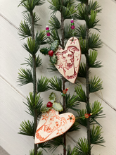 Load image into Gallery viewer, Festive Whippet Heart Decorations - Made to Order
