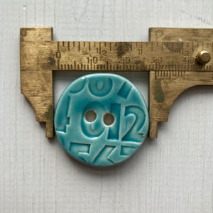 Number Embossed 3cm Button