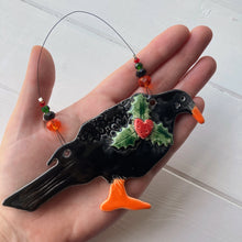 Load image into Gallery viewer, Floral Festive Chough - Made to order
