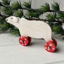 Load image into Gallery viewer, Polar Bear on Wheels
