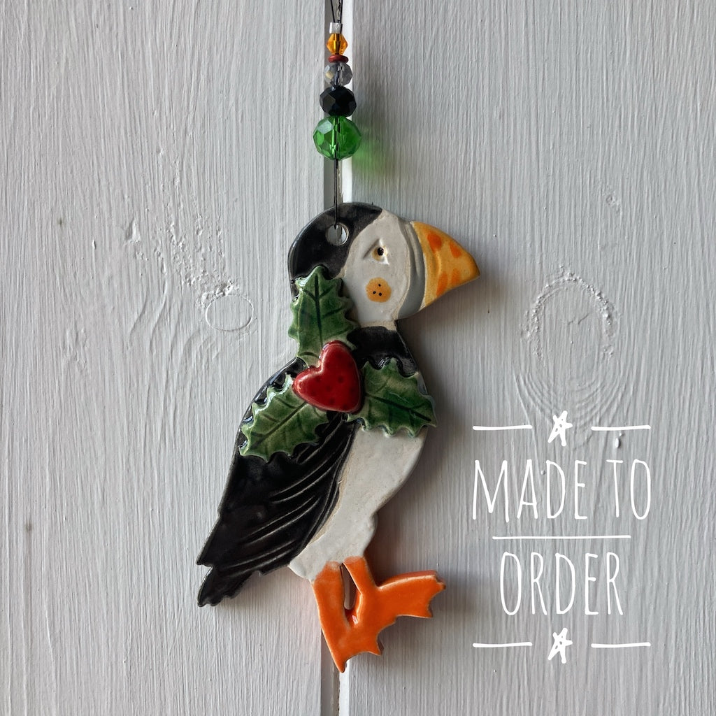 Festive Puffin Decoration