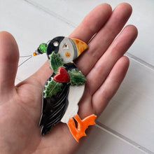Load image into Gallery viewer, Festive Puffin Decoration
