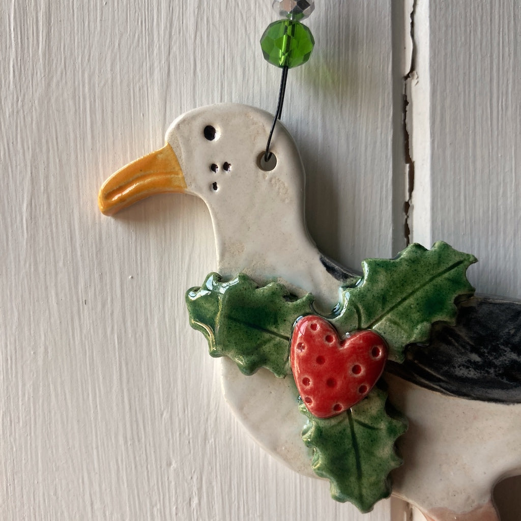 Festive Seagull Decoration - Made to order