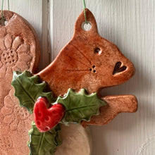 Load image into Gallery viewer, Festive Squirrel Decoration
